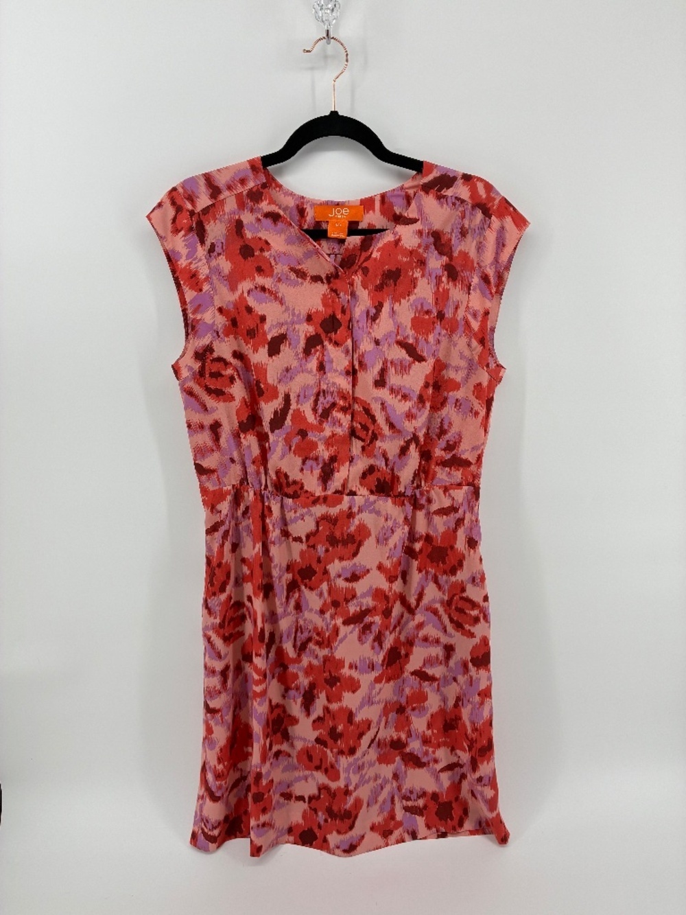 Joe Fresh Pink and Purple Floral Mini Dress Sleeveless Summer Abstract Mini